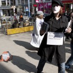 Straßenaktion gegen Korruption / Mariahilferstraße